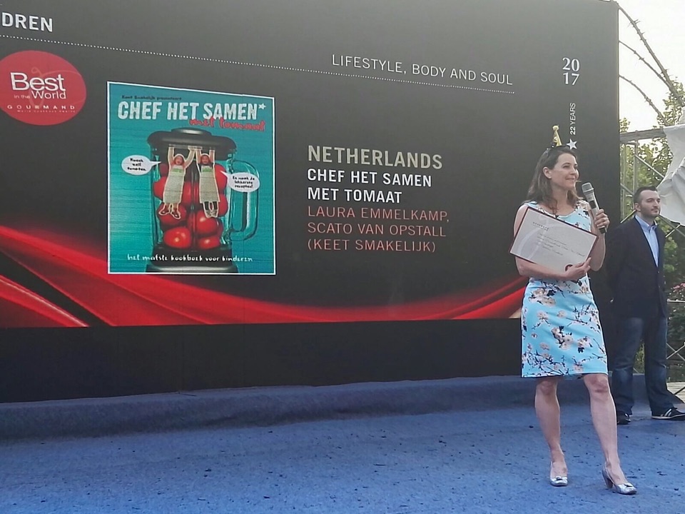 Laura Emmelkamp beste kinderkookboek van de wereld Gourmand World Cookbook awards