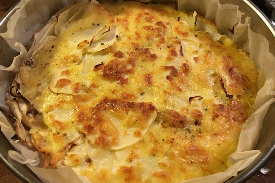 knolselderij gratin